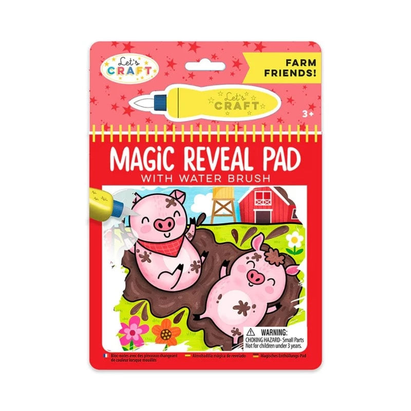 Bright Stripes Coloring & Painting Books Magic Reveal Pads - Farm Friends, Wacky ABCs & Animal Friends (Assorted Styles)