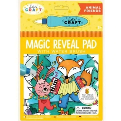 Bright Stripes Coloring & Painting Books Magic Reveal Pads - Farm Friends, Wacky ABCs & Animal Friends (Assorted Styles)