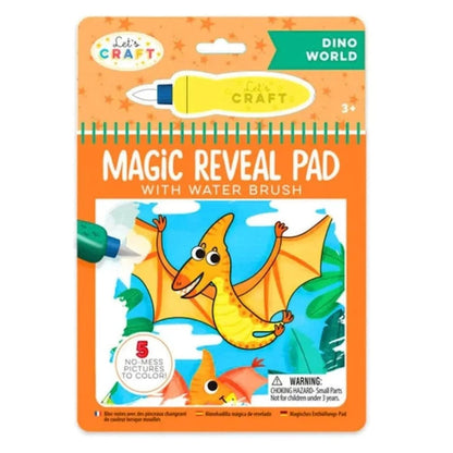 Bright Stripes Coloring & Painting Books Magic Reveal Pads - Space, Dino World & Vehicles (Assorted Styles)
