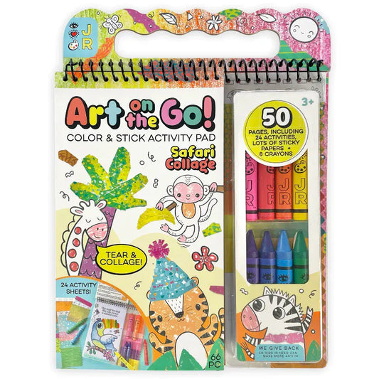 Bright Stripes Coloring & Painting Kits Art on the Go! Safari Collage