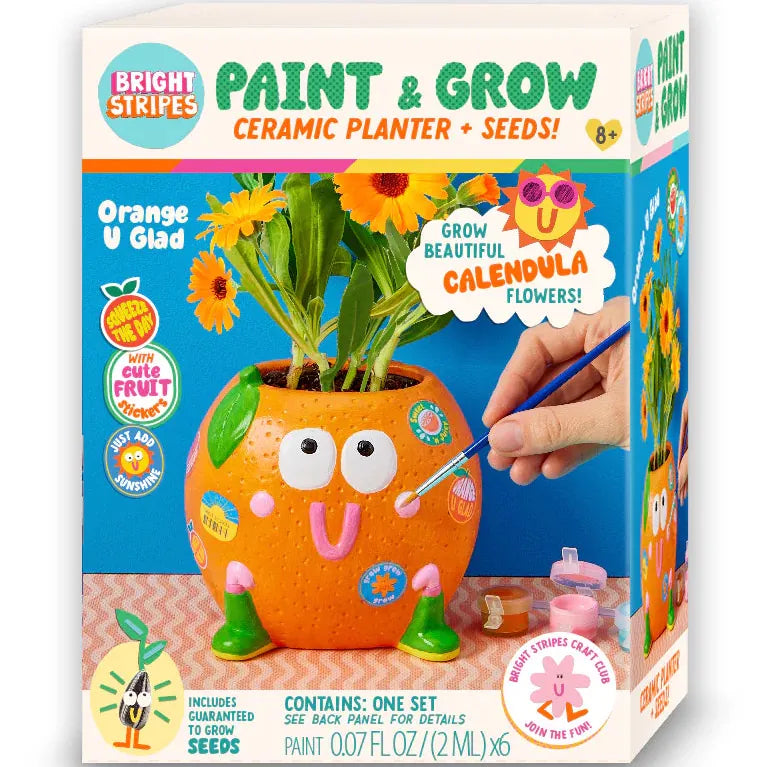 Bright Stripes Coloring & Painting Kits Default Paint &  Grow - Orange