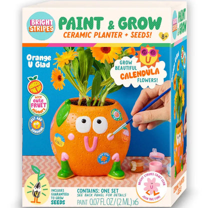 Bright Stripes Coloring & Painting Kits Default Paint &  Grow - Orange