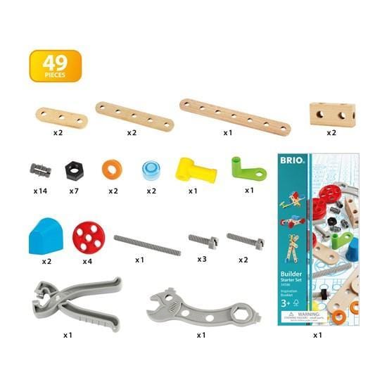 Brio Construction Builder Starter Set 49 Piece Tool Box