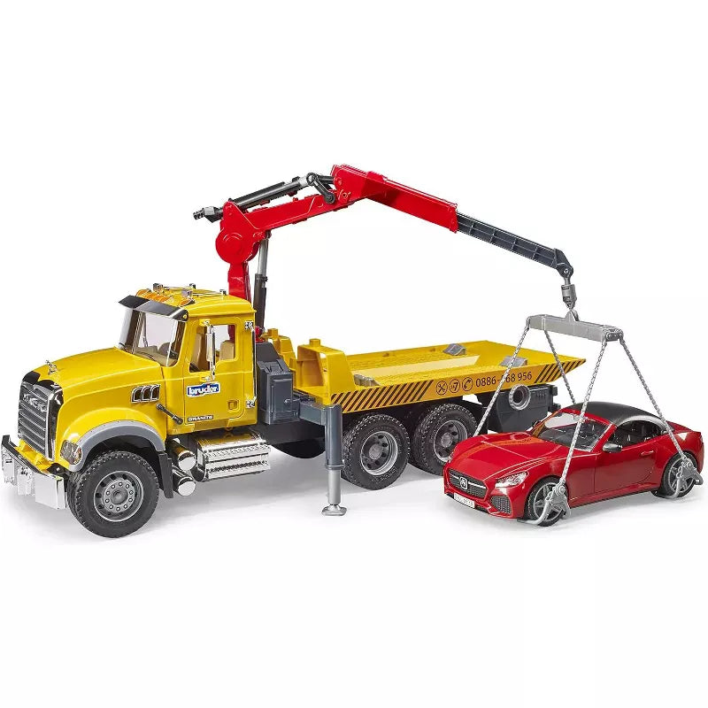 Bruder Vehicles MACK Granite Tow Truck with Bruder Roadster