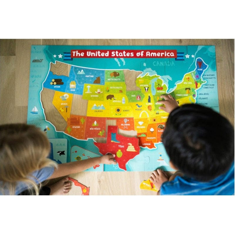 Buffalo Games Floor Puzzles USA Giant Map 50 Piece Floor Puzzle