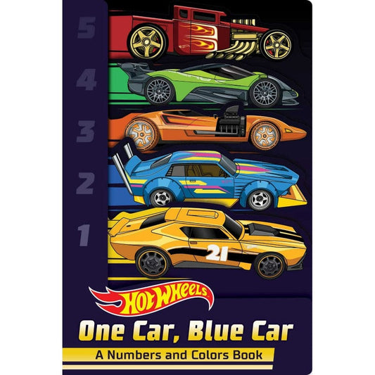 BuzzPop Board Books Hot Wheels: One Car, Blue Car: A Numbers and Colors Book