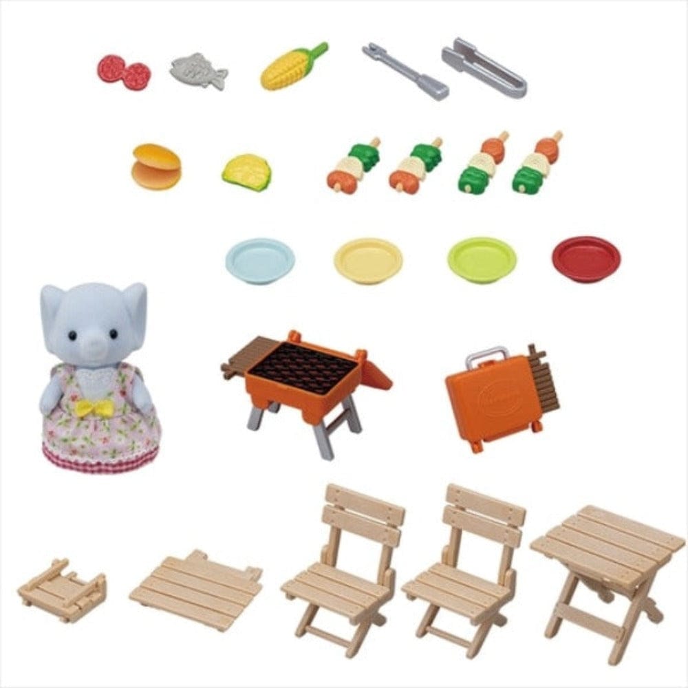Calico Critters Doll Playsets Calico Critters - BBQ Picnic Set: Elephant Girl