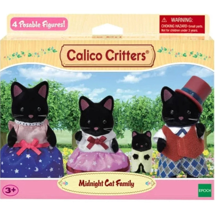 Calico Critters Dolls Calico Critters - Midnight Cat Family