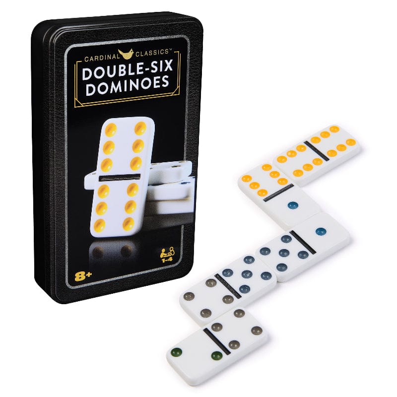 Cardinal Games Domino Games Double Six Dominoes (Black Tin)