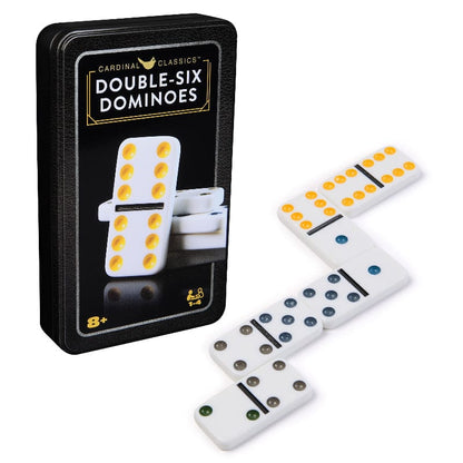 Cardinal Games Domino Games Double Six Dominoes (Black Tin)