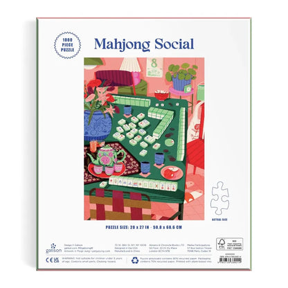 Chronicle Books 1000 Piece Puzzles Mahjong Social 1000 Piece Puzzle