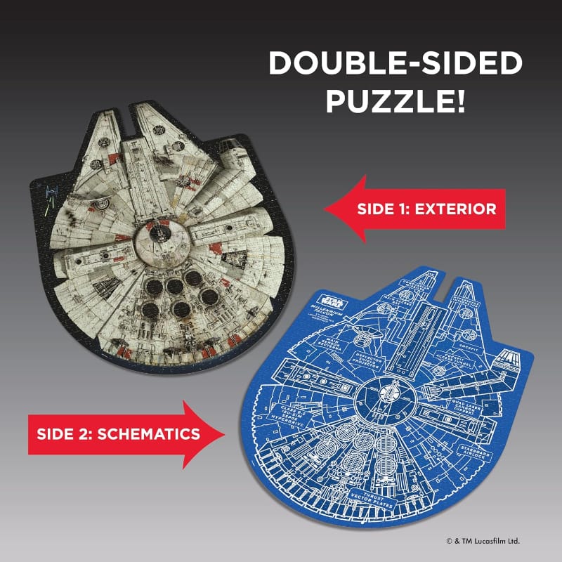 Chronicle Books 1000 Piece Puzzles Star Wars Milleunium Falcon Puzzle & Trivia