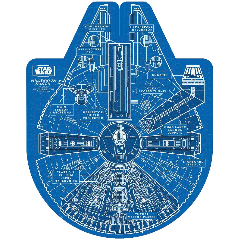 Chronicle Books 1000 Piece Puzzles Star Wars Milleunium Falcon Puzzle & Trivia