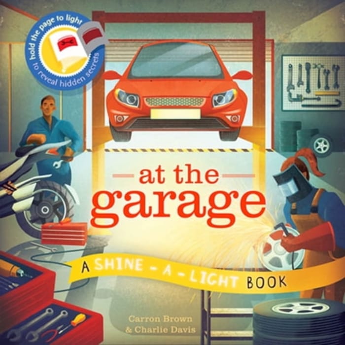Chronicle Books Search & Shine Books At the Garage Shine-a-Light Book