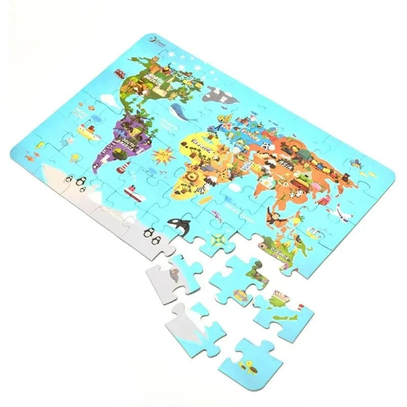 Classic World Under 100 Piece Puzzles Classic World – World Map 48 Piece Puzzle