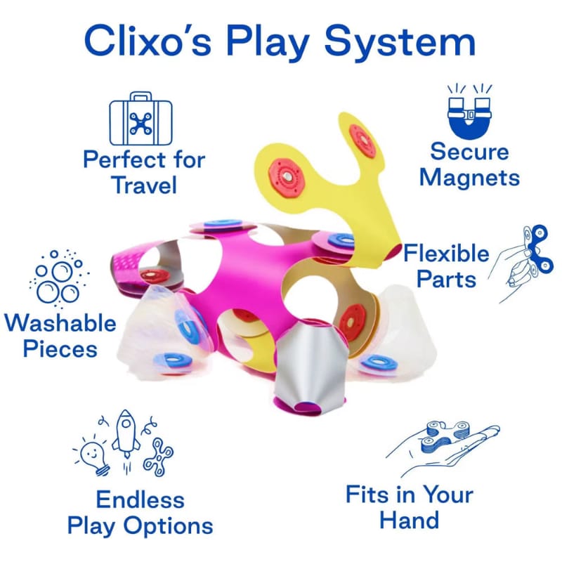 Clixo Magnetic Building Sets Default Clixo: Tiny & Mighty Sparkle Magnetic Building Pack