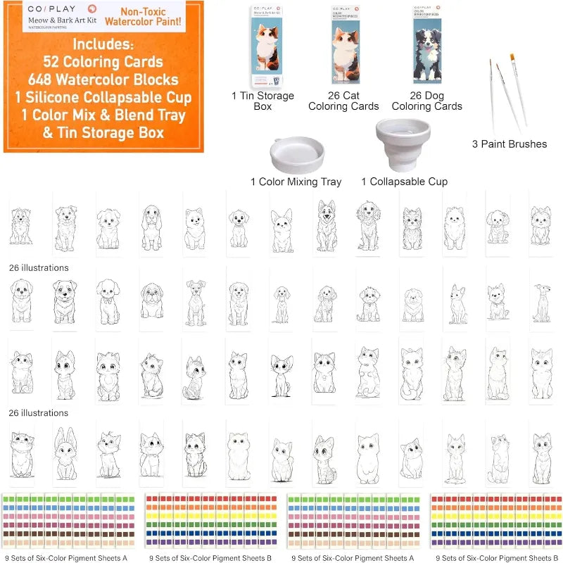 COI Play Coloring & Painting Kits Meow & Bark Bookmark Craft Kit