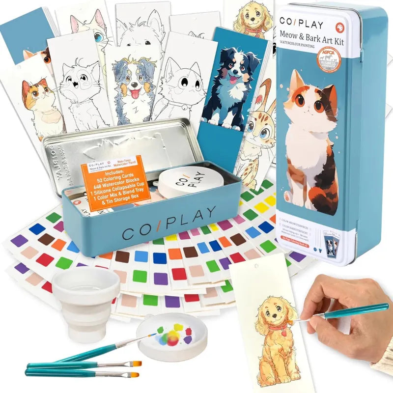 COI Play Coloring & Painting Kits Meow & Bark Bookmark Craft Kit