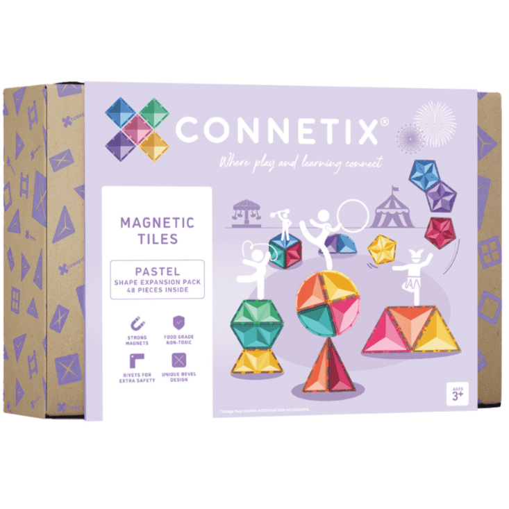 Connetix Magnetic Building Sets Connetix: Pastel Shape Expansion Pack 48 Piece Set