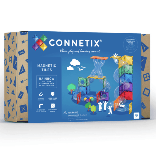 Connetix Magnetic Building Sets Connetix: Rainbow Ball Run Expansion Pack 66 Piece Set