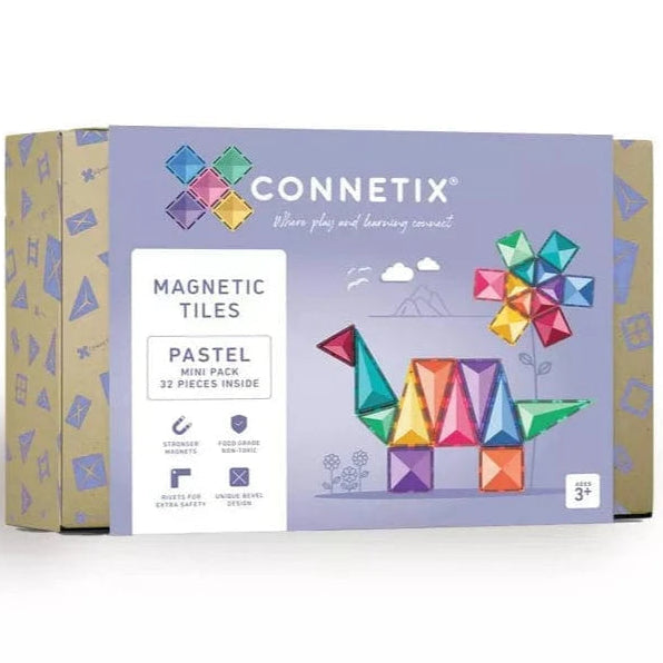 Connetix Magnetic Building Sets Default Connetix: Pastel Mini Pack 32 Piece Set