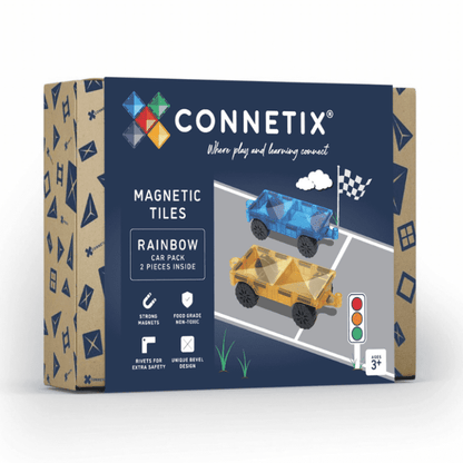 Connetix Magnetic Building Sets Default Connetix: Rainbow Car 2 Pack Set