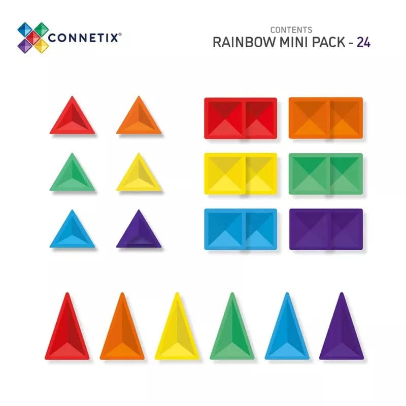 Connetix Magnetic Building Sets Default Connetix: Rainbow Mini Pack 24 Piece Set
