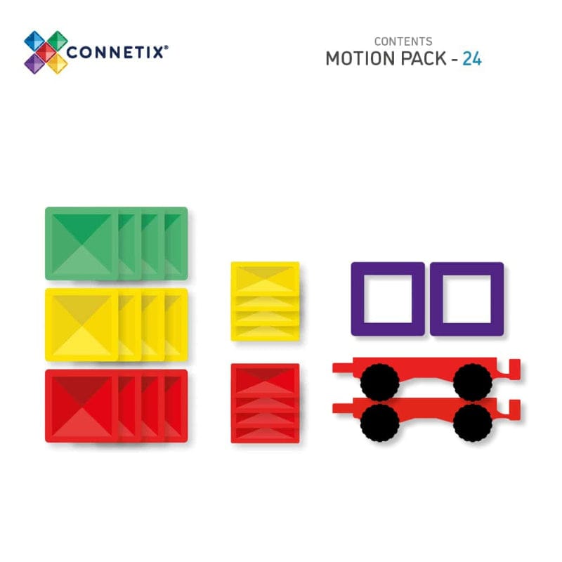 Connetix Magnetic Building Sets Default Connetix: Rainbow Motion Pack 24 Piece Set