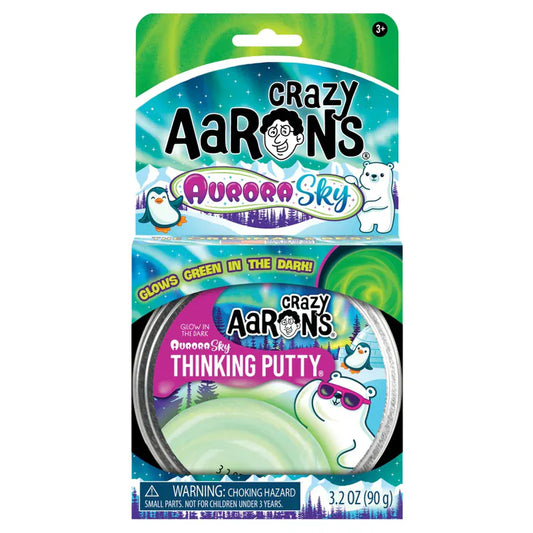 Crazy Aaron's Putty World Putty Aurora Sky Glow Thinking Putty