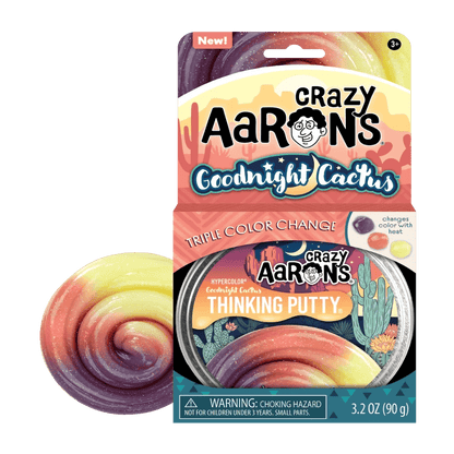 Crazy Aaron's Putty World Putty Default Goodnight Cactus Triple Color Change Thinking Putty