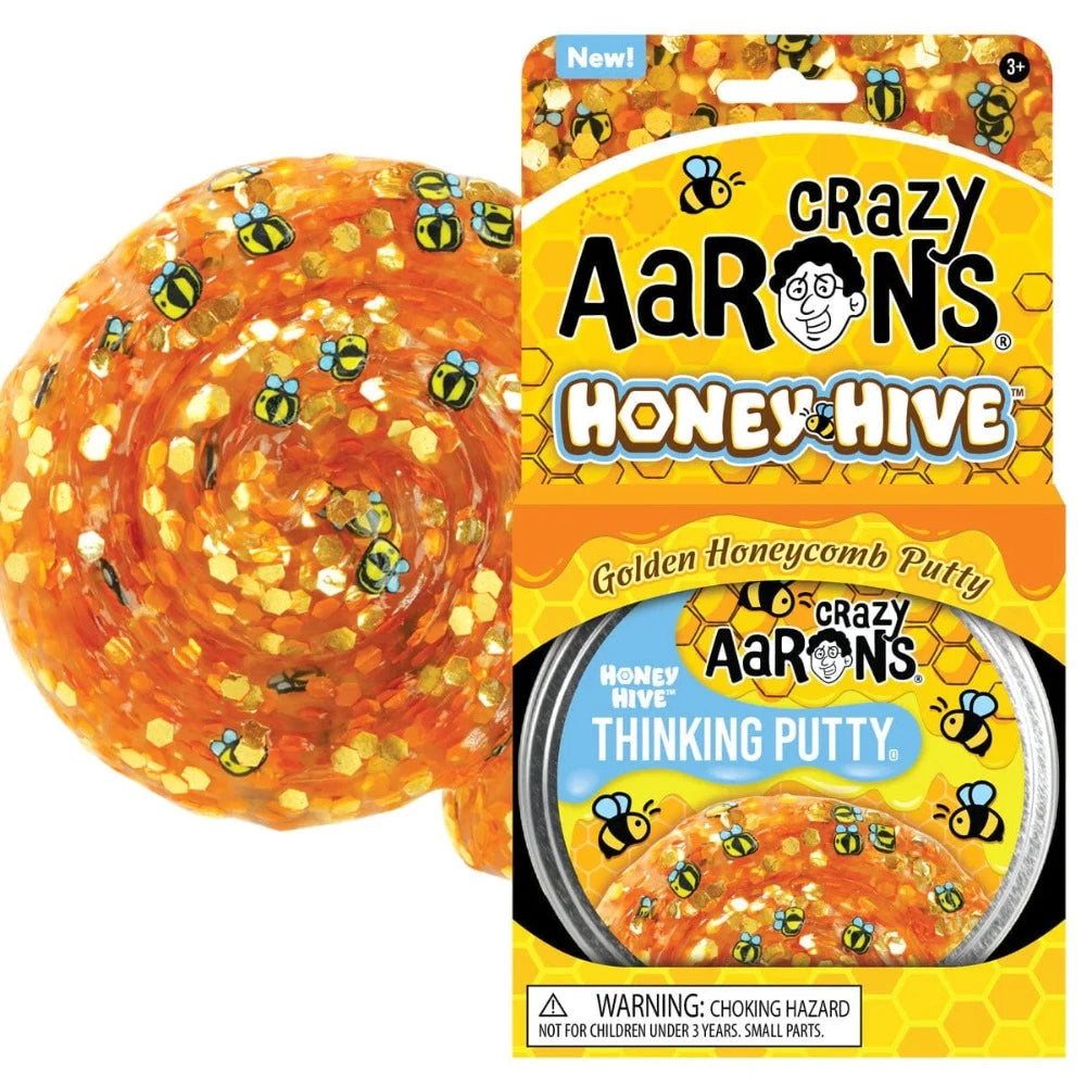 Crazy Aaron's Putty World Putty Honey Hive Golden Honeycomb Thinking Putty