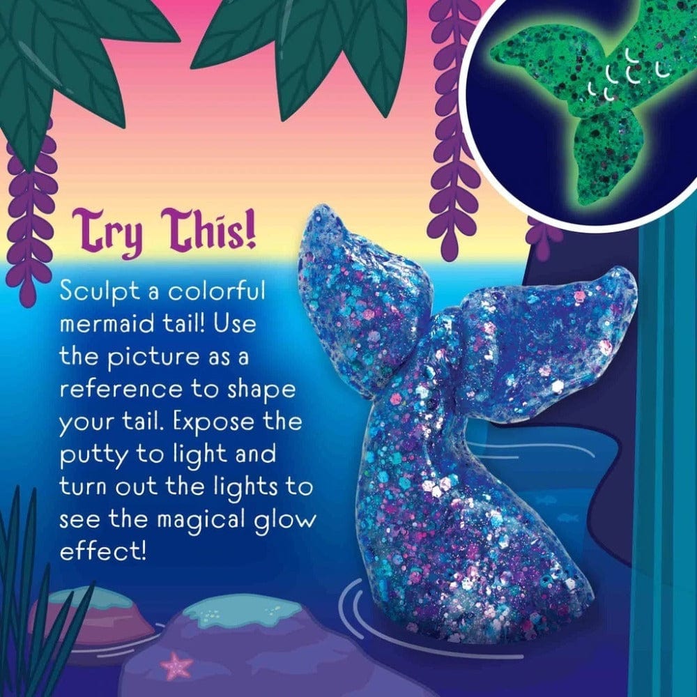 Crazy Aaron's Putty World Putty Mermaid Tale Glowbright Thinking Putty