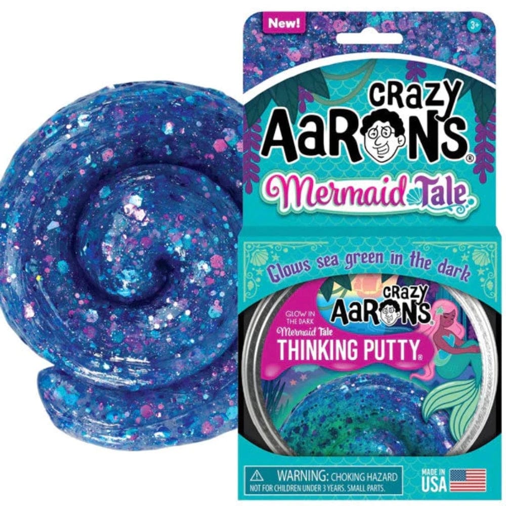 Crazy Aaron's Putty World Putty Mermaid Tale Glowbright Thinking Putty