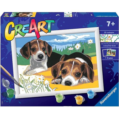 CreArt Coloring & Painting Kits Default CreArt - Jack Russell Puppies Paint by Number