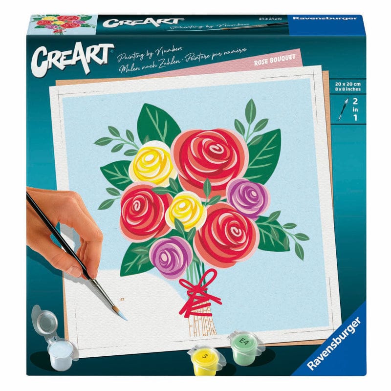 CreArt Coloring & Painting Kits Default CreArt: Paint by Number Rose Bouquet