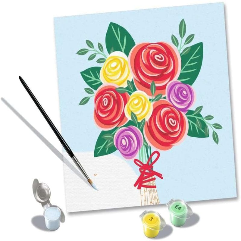 CreArt Coloring & Painting Kits Default CreArt: Paint by Number Rose Bouquet