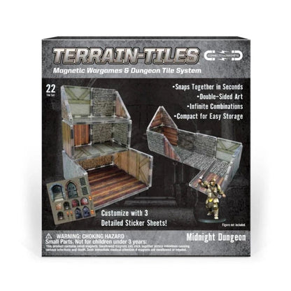 Createon Construction Terrain-Tiles: Midnight Dungeon 22 Piece Set