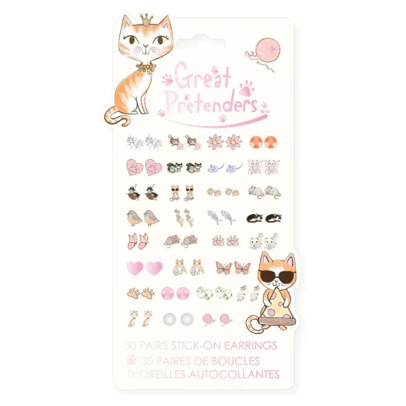 Creative Education Dress Up Accessories Paw-some Sticker Earrings