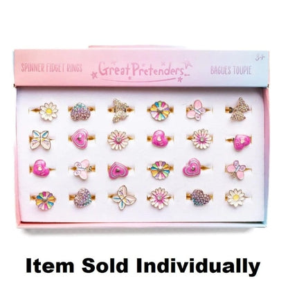 Creative Education Dress Up Accessories Spinner Fidget Ring (Assorted Styles)