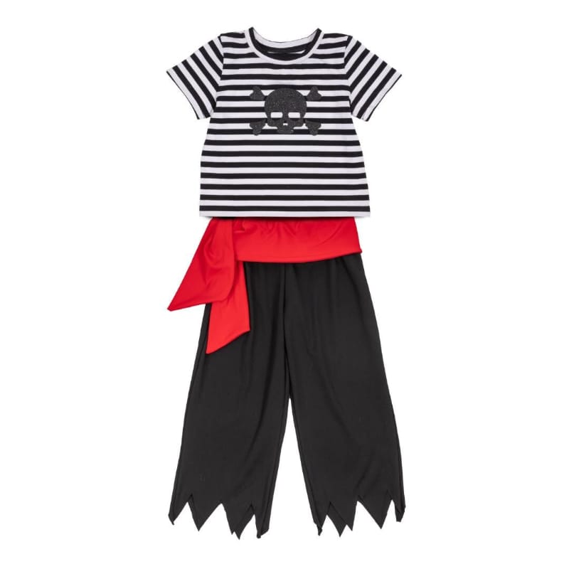 Creative Education Dress Up Outfits Default Pirate Mate Shirt with Pant & Sash (Size 3-4)