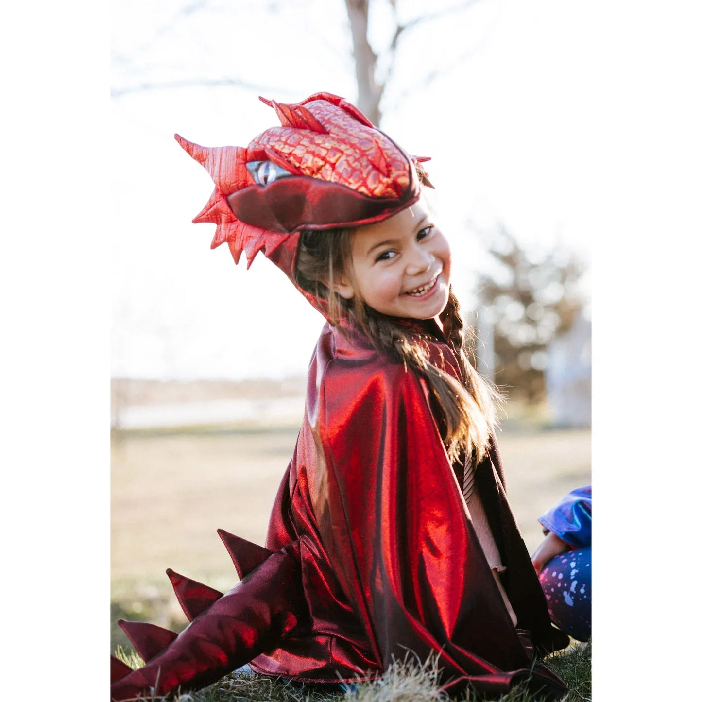Creative Education Dress Up Outfits Ruby The Metallic Dragon Cape (Size 5-6)