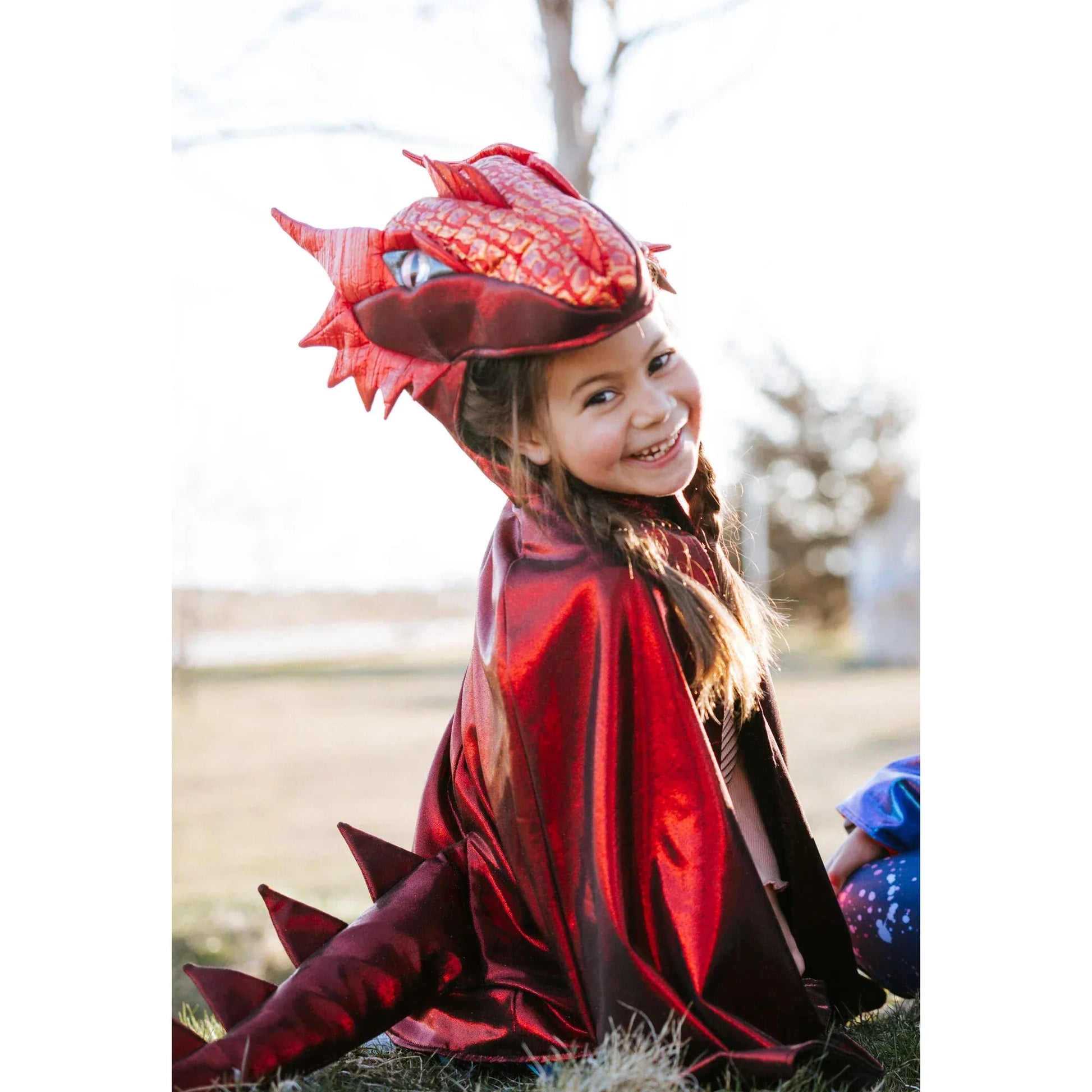 Creative Education Dress Up Outfits Ruby The Metallic Dragon Cape (Size 5-6)
