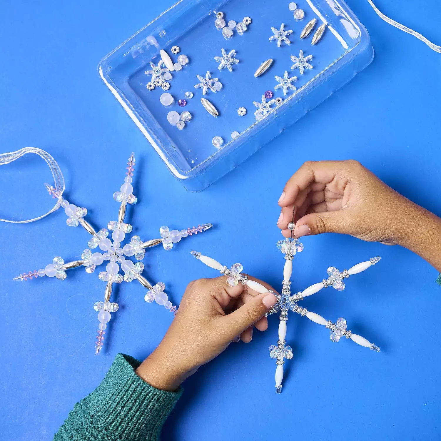 Creativity for Kids Art & Craft Activity Kits Default Beaded Snowflake Ornaments