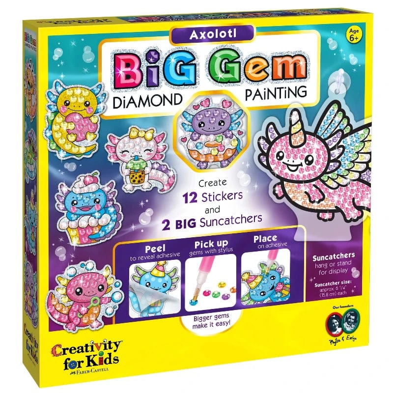 Creativity for Kids Art & Craft Activity Kits Default Big Gem Diamond Painting - Axolotl