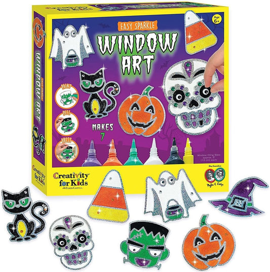 Creativity for Kids Art & Craft Activity Kits Easy Sparkle Window Art - Halloween