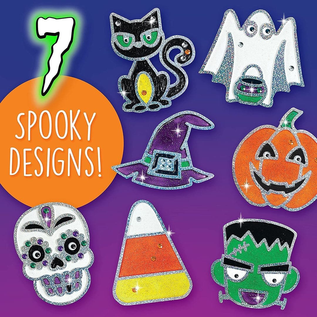 Creativity for Kids Art & Craft Activity Kits Easy Sparkle Window Art - Halloween