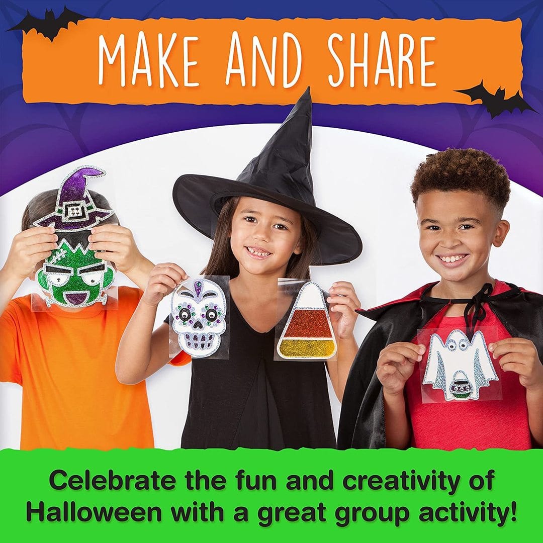Creativity for Kids Art & Craft Activity Kits Easy Sparkle Window Art - Halloween