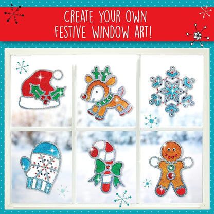 Creativity for Kids Art & Craft Activity Kits Easy Sparkle Window Art - Holiday