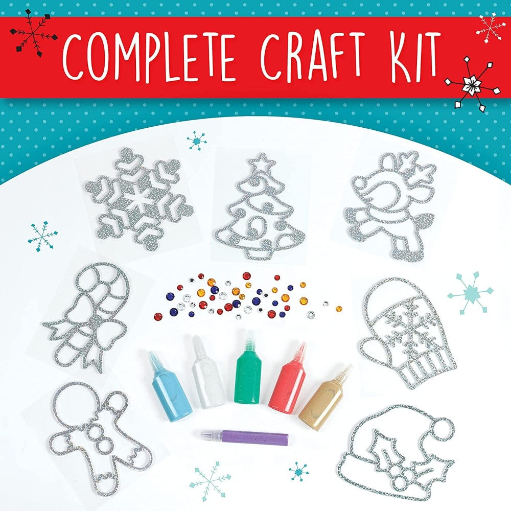 Creativity for Kids Art & Craft Activity Kits Easy Sparkle Window Art - Holiday