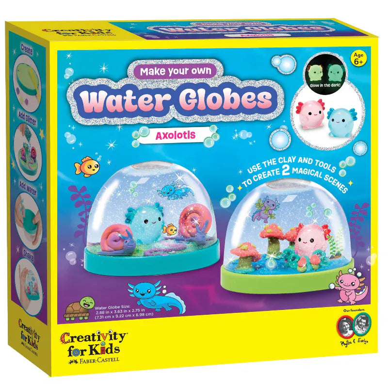 Creativity for Kids Art & Craft Activity Kits Make Your Own Water Globes - Axolotls
